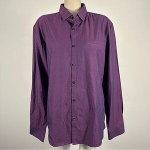 English Laundry Deep Purple Casual Button Down Shirt Size XL